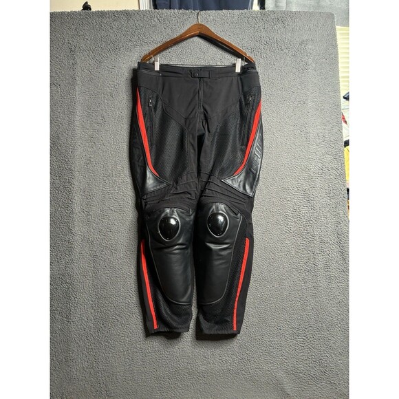 Dainese Mig Leather Textile Racing Pants EU 52 Black Motorcycle - Picture 1 of 15